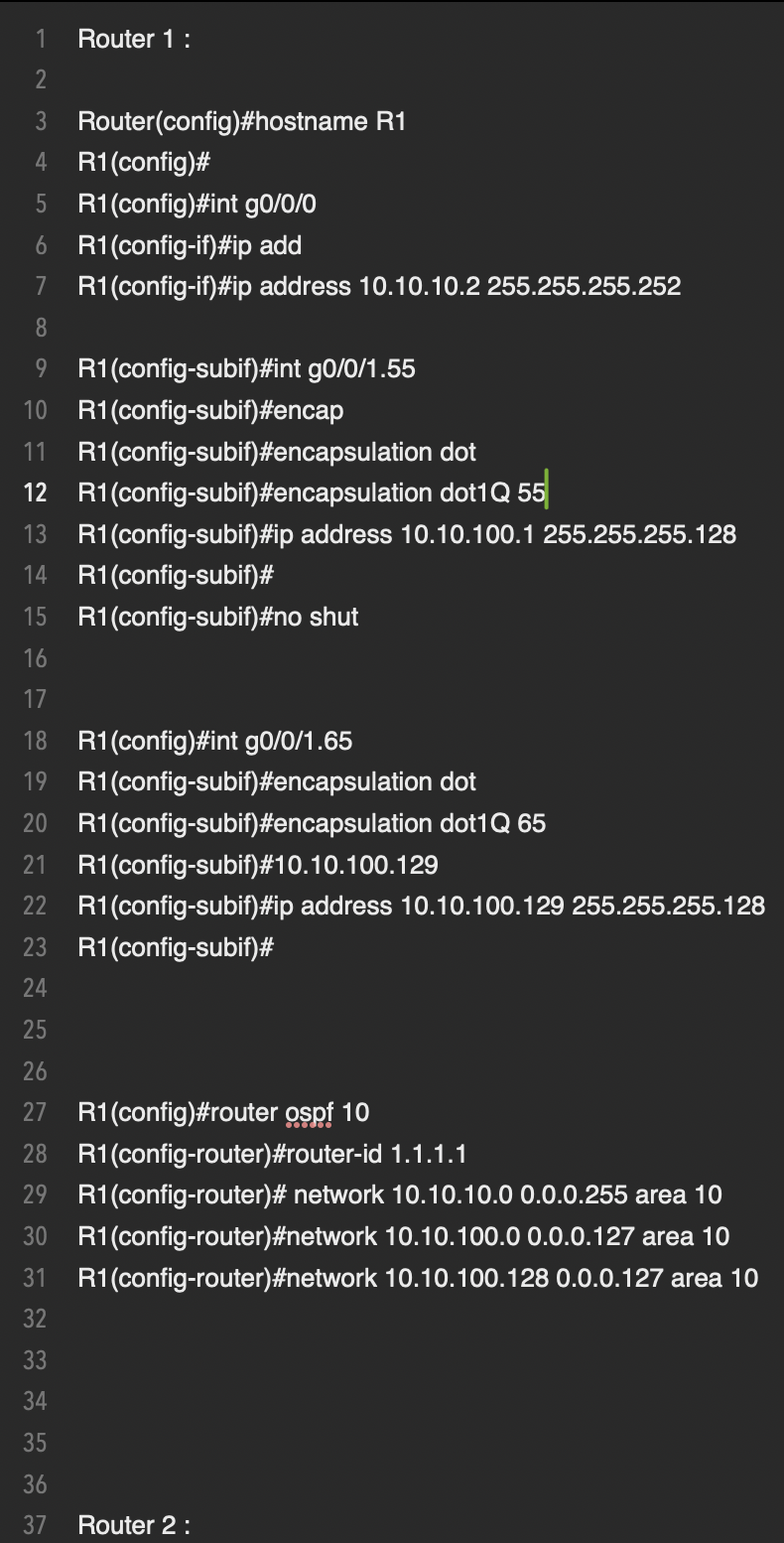 Routing and Switching Topology